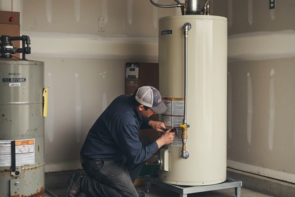 Water heater and shutoff valve replacement in Guys Mills